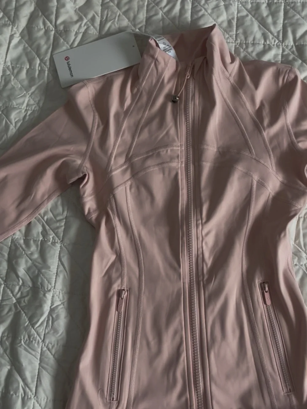 lululemon athletica Light Pink Zip-Up Bomber Jacket